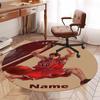 Custom Name Slam Dunk Printed Round Rug Carpet Chair Rug Area Rug Entryway Doormats,for Office Chair Living Room Bedroom Kitchen Room.