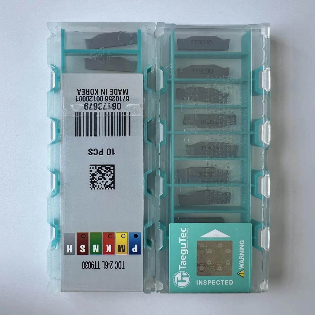 TaeguTec / TDC2-6L TT9030 / Original carbide blade 10 Pcs