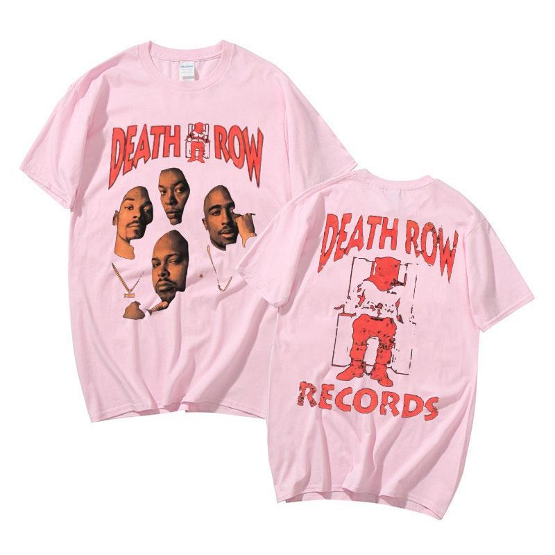 Pánske dámske grafické tričko s obojstrannou potlačou Death Row Records, hip-hopový štýl, pánske retro tričká, pánska móda, streetwear