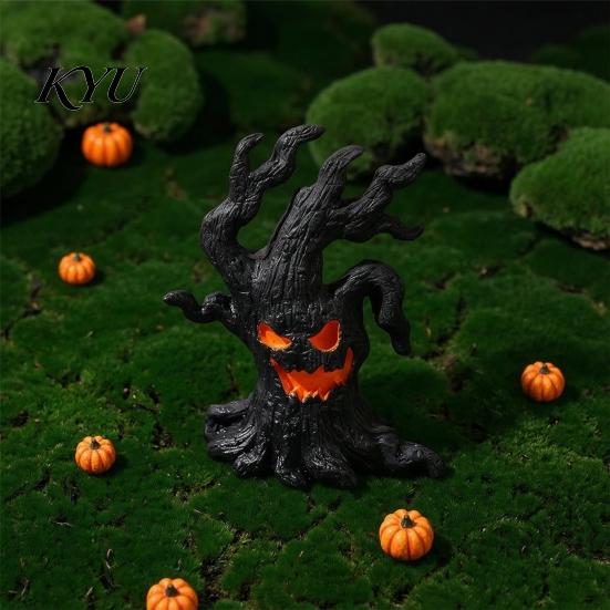 Realistic Tree Monsters Sculptures Halloween Miniature Demons Ornaments, Resin Micro Landscape Figures, Dark Gift for Handicraft Lovers Forest