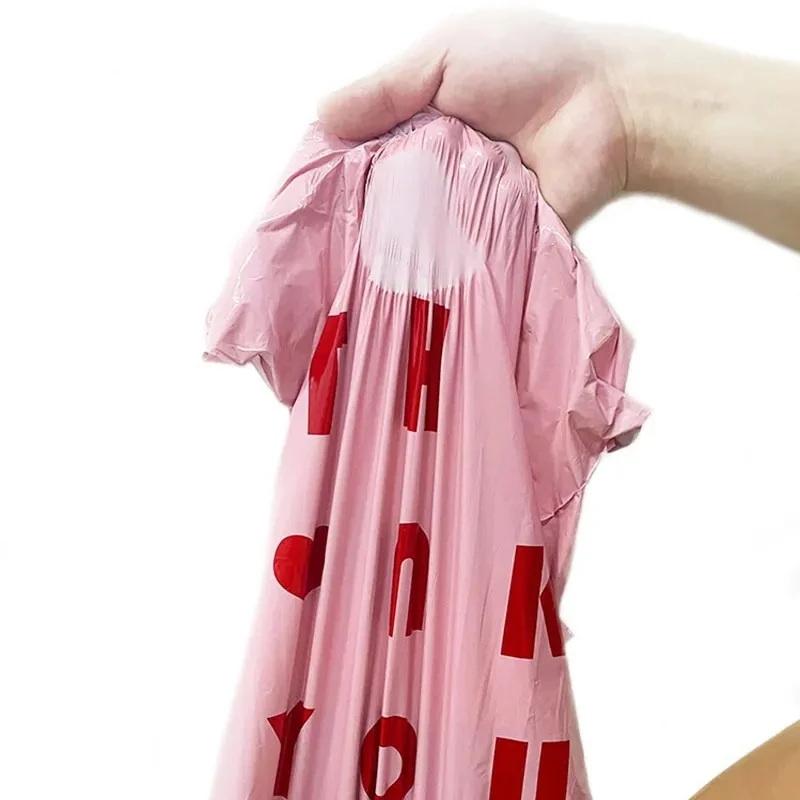 100 Adet Pembe Teşekkür Ekspres Teslimat Çantası, Su Geçirmez ve Dayanıklı Alışveriş Çantaları, Giyim Hediye Paketleme Lojistik Çantaları