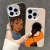 Black Girl A-Afro Phone Case For iPhone 17,16,15,14,13,12,11,Pro,XS,Max,Plus,Mini,SE White Candy Matte Shockproof Cover