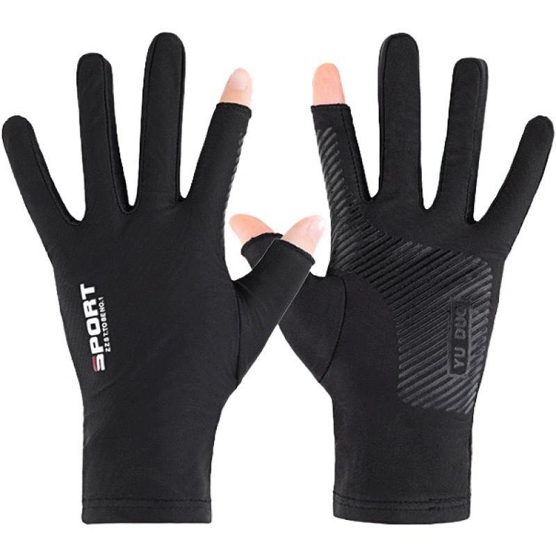 Guantes de ciclismo antideslizantes de seda de hielo transpirables para verano