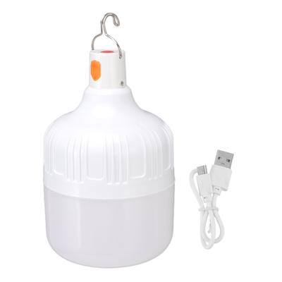 נורת LED חיצונית נטענת USB 120W ניידת נורת חירום עם וו ללילה