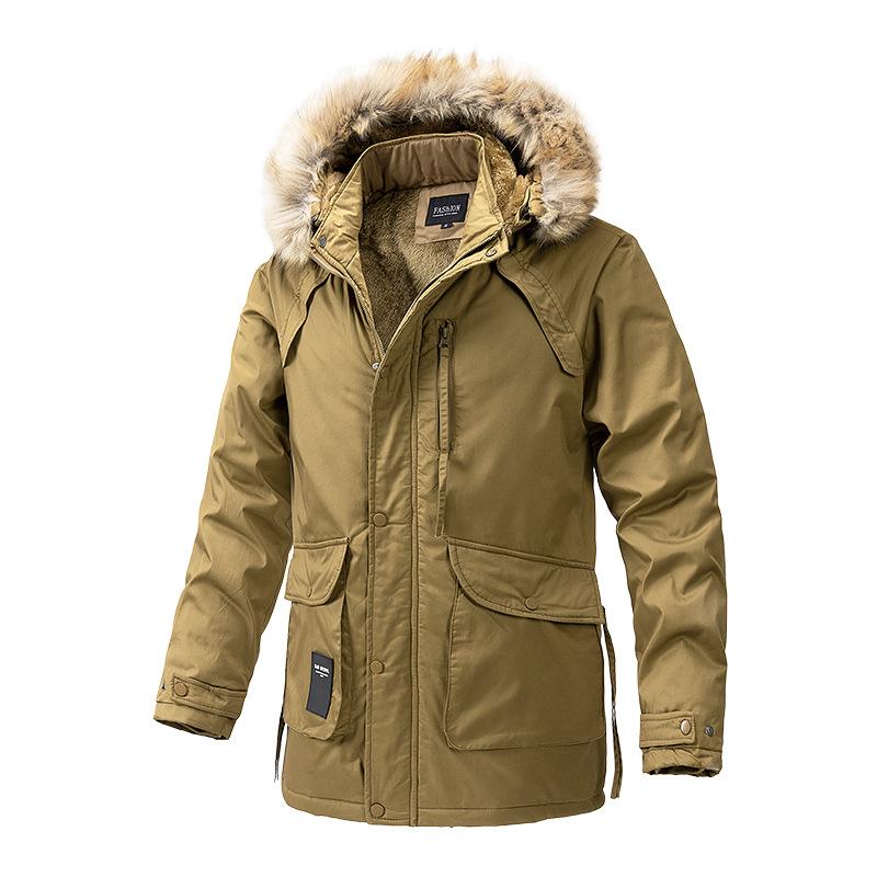 Male Casual Jackets Winter Outdoor Long Coats Men Hooded Long Down Jackets Winter Overcoats Warm ParkasSize 4XL
