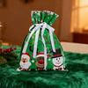 10 Pcs Christmas Drawstring Gift Bags Large Candy Cookie Wrapping Bags for Birthday Holiday Presents Xmas Party Supplies
