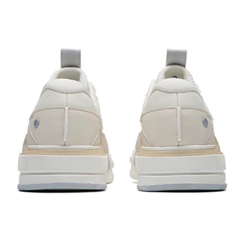 Anta Life Collection Lightweight And Breathable Low-Top Skateboard Shoes Women's White Gray Sneakers 922238066-1