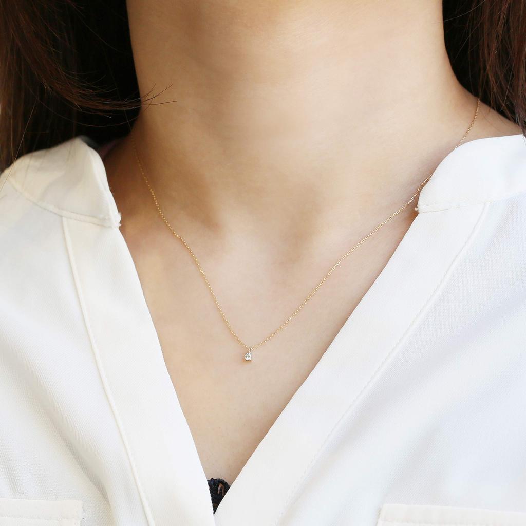 10K Yellow Gold Diamond Necklace L&Co 63-7804