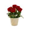 Artificial Rose Fake Plant Flowers Potted Ornament