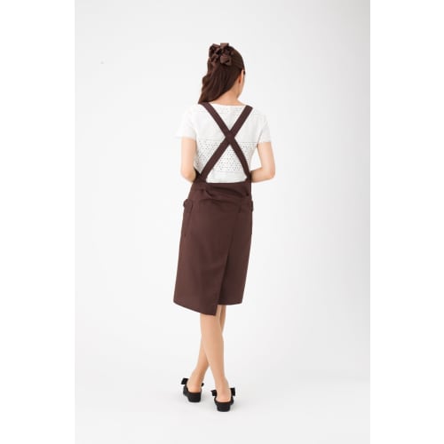 Cute and stylish women's ribbon apron, Chocolat, TO146