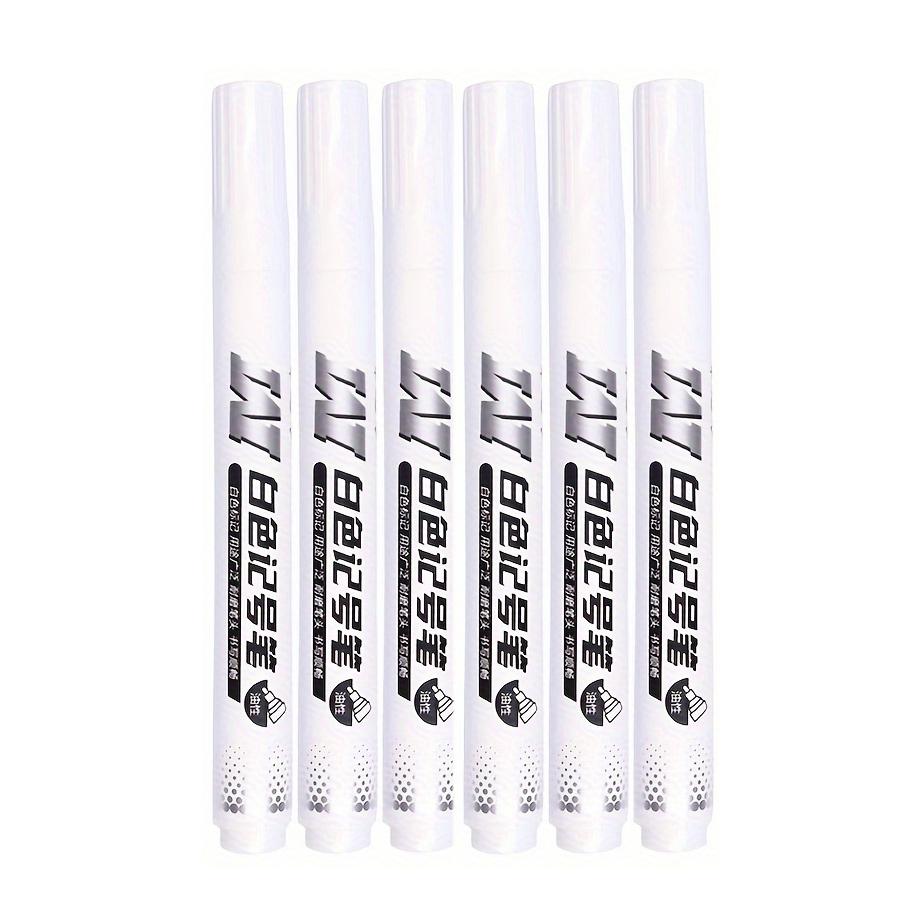 10/1pcs White Marker Pen Waterproof Oil Proof for Plastics Paper Signature Cardboard , Tires, Painting Metal Logistics, Factory