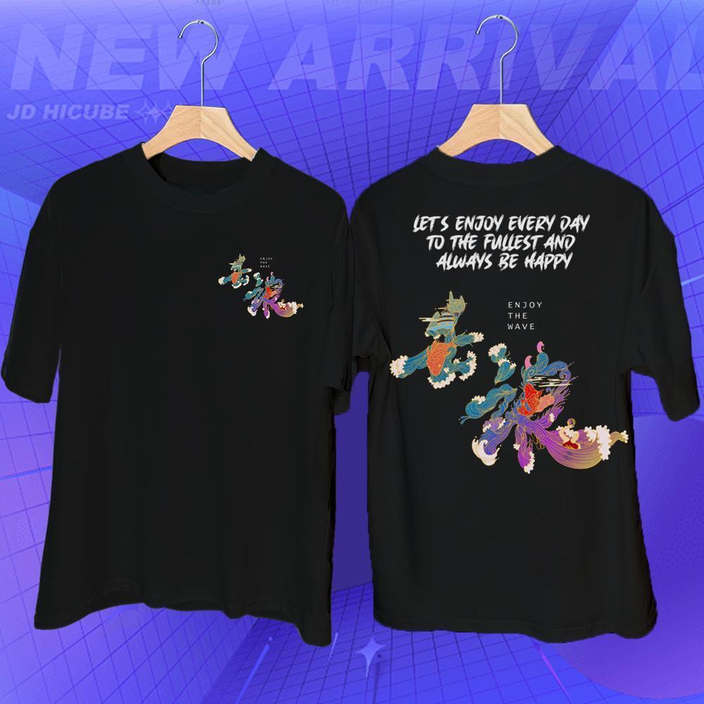 Trendy Men's T-Shirt 3d Blessing Text Print Short Sleeve T-Shirt For Men Street Hip Hop Man Clothes Oversized Loose Tee Tops