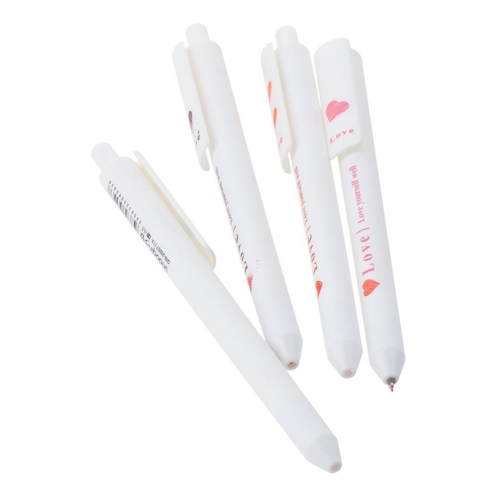 

4PCS Silicone Black Ink Pens Cartoon Pen Fun Gel Pen Office Supplies