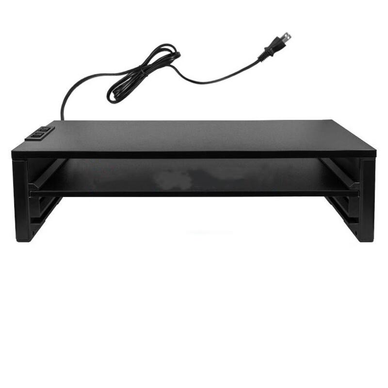 Dual-Layer Monitor Riser with Keyboard Storage