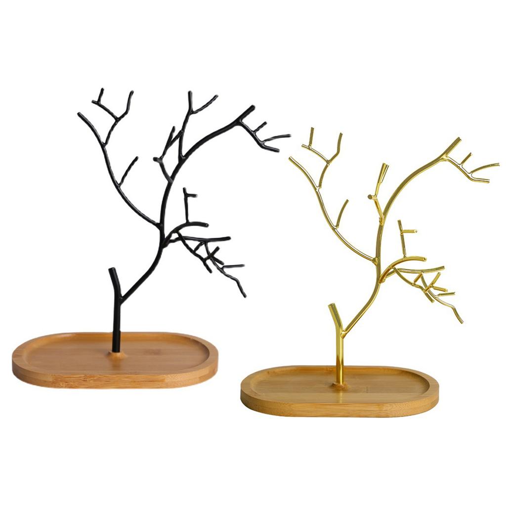 Efficient Metal Jewelry Organizers Jewelry Tree Stand Tree Shape Necklace Stand Necklace Storage Holder Metal Texture