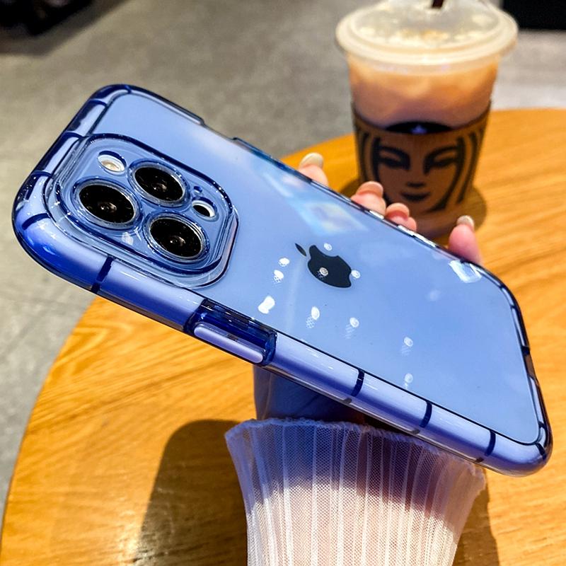 Luxury Fluorescence Bumper Phone Case For iPhone 11 12 13 Pro Max X XR XS 7 8 Plus Shockproof Clear Soft Silicone Cover