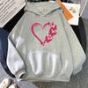 Love and Butterfly Pattern Hoodie Autumn Winter Women Casual Fashion Hip Hop Street Hoodies Simple Fleece O-Neck Sweatshirts