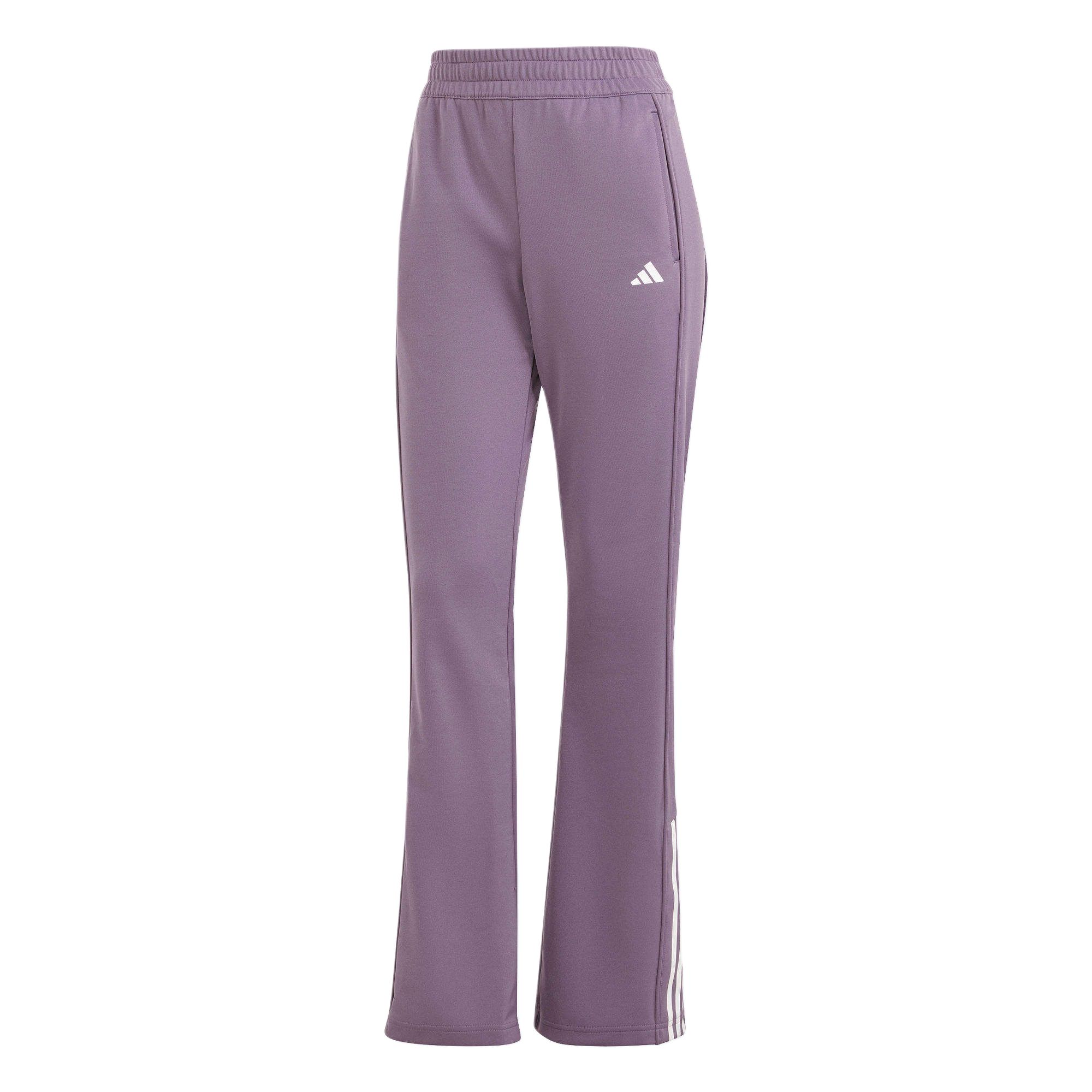 Adidas Hyglm Fl Three Stripe Printed Elastic Waist Knitted Sports Pants Women Bottoms Purple HZ5655 L