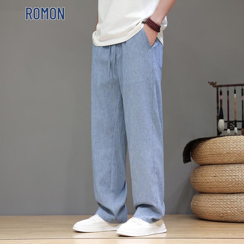 ROMON Men s Straight Leg Casual Pants M