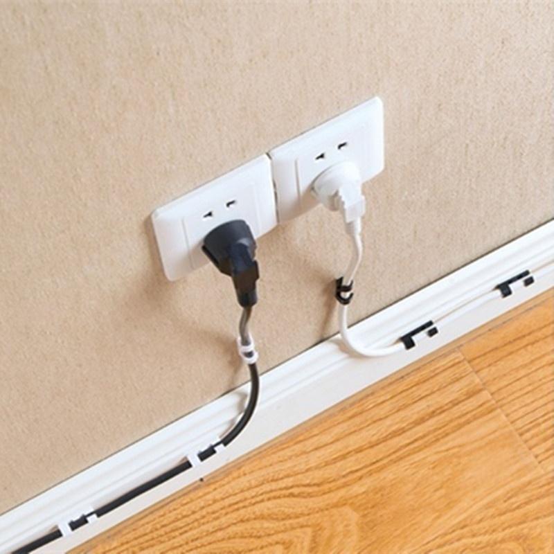 Trendy Self-adhesive Wire Organizer Line Cable Clip Buckle Clips Ties Fixer Fastener Holder