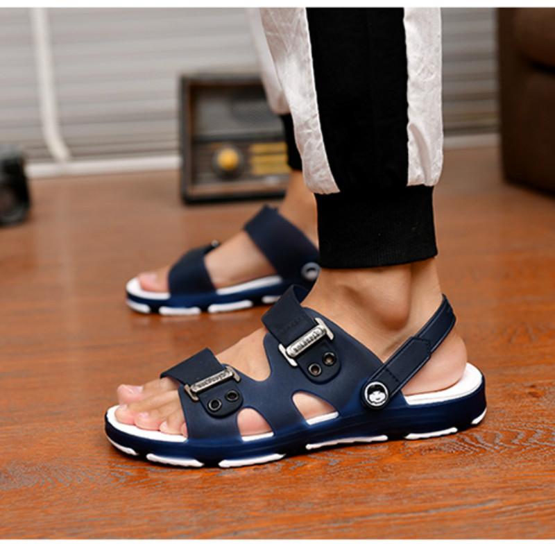 Zapatillas de hombre sandalias al aire libre zapatillas de punta abierta  zapatillas antideslizantes baño sandalias de playa comprar a buen precio —  entrega gratuita, reseñas reales con fotos — Joom