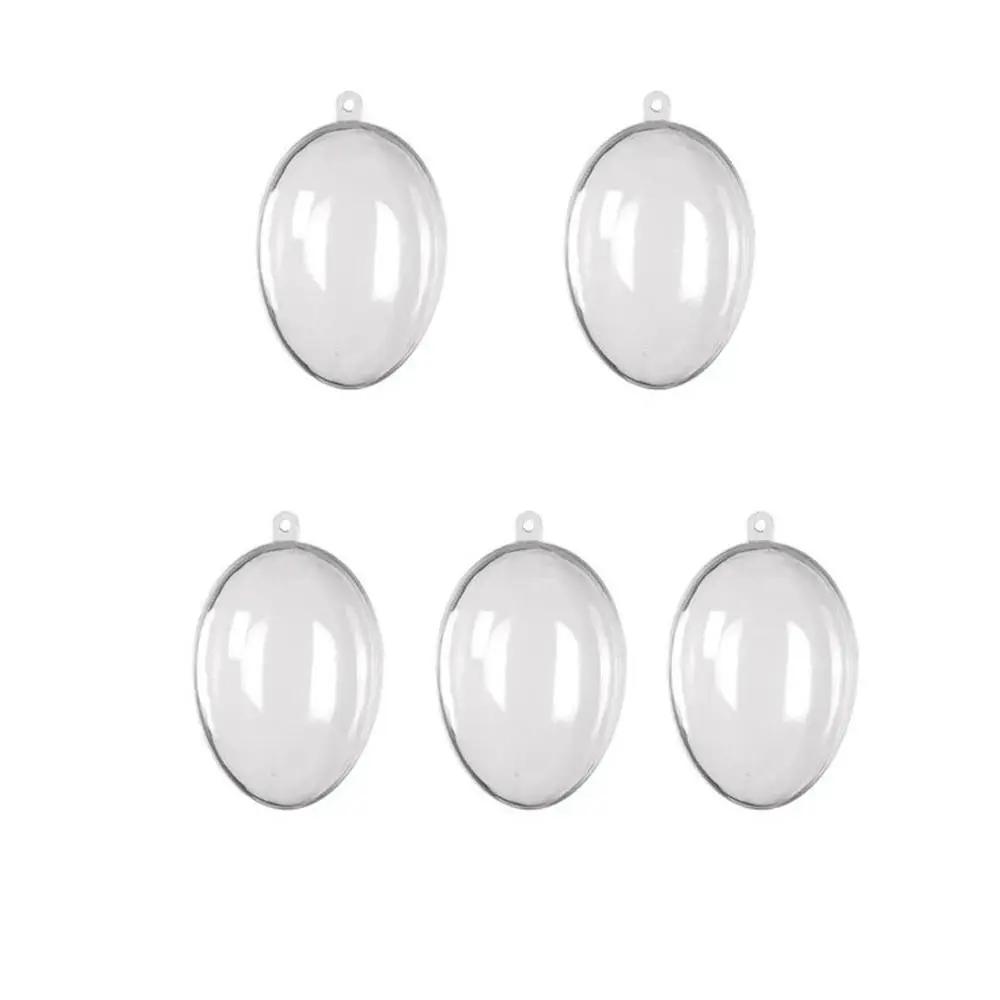 

5PCS Home Decoration Egg Shape Easter Eggs Party Supplies Hanging Decor Transparent Ball Favors Hollow Candy Box