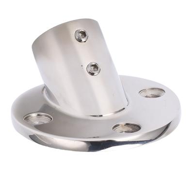 Boat Handrail Round Base Fitting 316 Stainless Steel Marine Hardware for 25mm/1in Tube45°