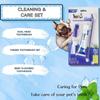 Rnlrclrl Dog Toothpaste and Toothbrush Set Dog Dental Care Fresh Breath Kit,Dual Ended Toothbrush,2 Pack Finger Toothbrushs