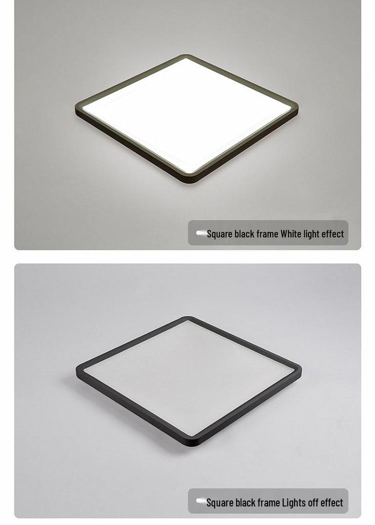Nordic Modern Minimalist LED Ceiling Light - Ultra-Bright Rectangular/Square Fixture for Bedroom and Living Room