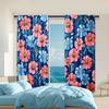 2 Pcs   Versatile Polyester Transparent Curtains for Home Decoration Watercolor Floral for Use In Bedrooms and Living Rooms