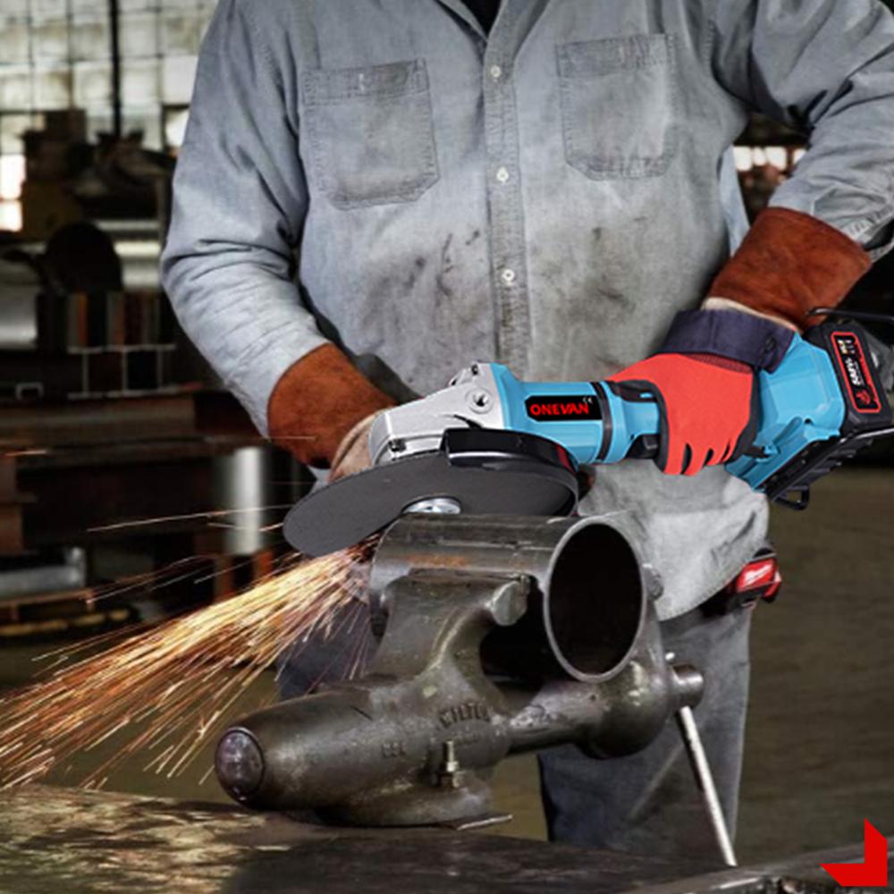 ONEVAN 180MM Brushless Electric Angle Grinder Variable Speed M14 Cutting Machine Woodworking Tool for Makita 18v Battery Pin