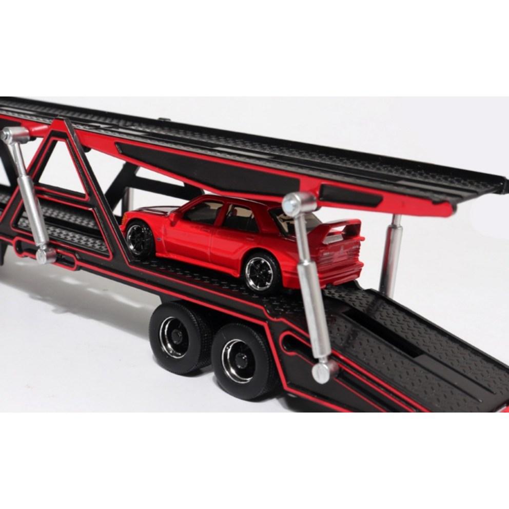 Maisto 1:64 Kovový model Mercedes-Benz Actros Přepravník Aut (Červené)