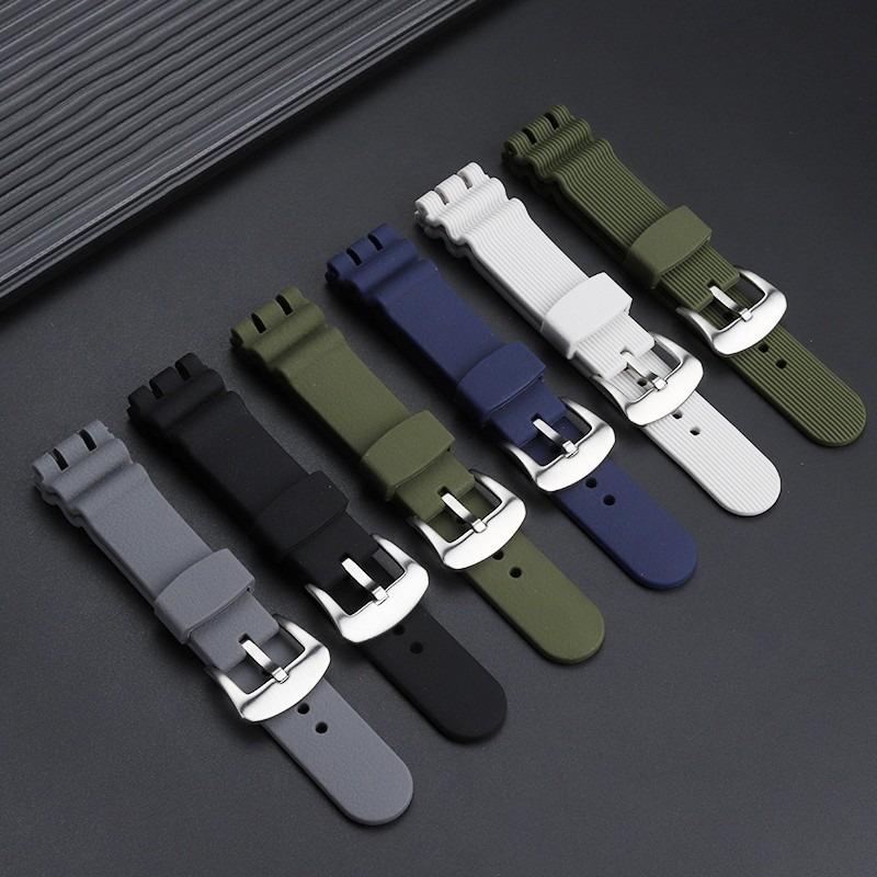 For Tissot Racing Series T115 Silicone Stainless Steel Buckle T115.417 Watch Band Men's Watch Accessories 22mm Waterproof Strap