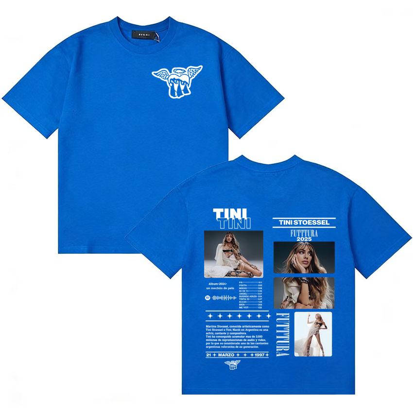 Singer TINI STOESSEL Futtura Harajuku Merch Tee Shirts Unisexs Women Short Sleeve Tshirts Fashion Streetwear ONeck Cotton Tshirt