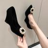 Fashion New Spring and Autumn 2025 Fashion Pointed-toe Wedge Heels, Shallow Opening, Comfortable and Non-tiring High Heels for Women
