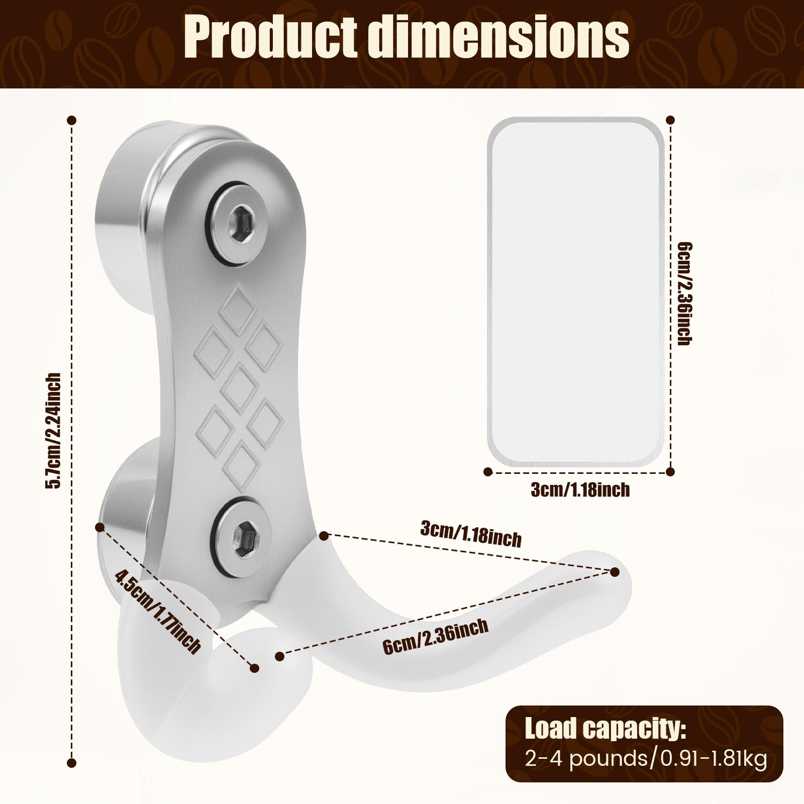 

Magnetic Portafilter Holder Wall mount Portafilter Holder for Metal Surface Espresso Accessories Organizer Tool Storage Rack срібний