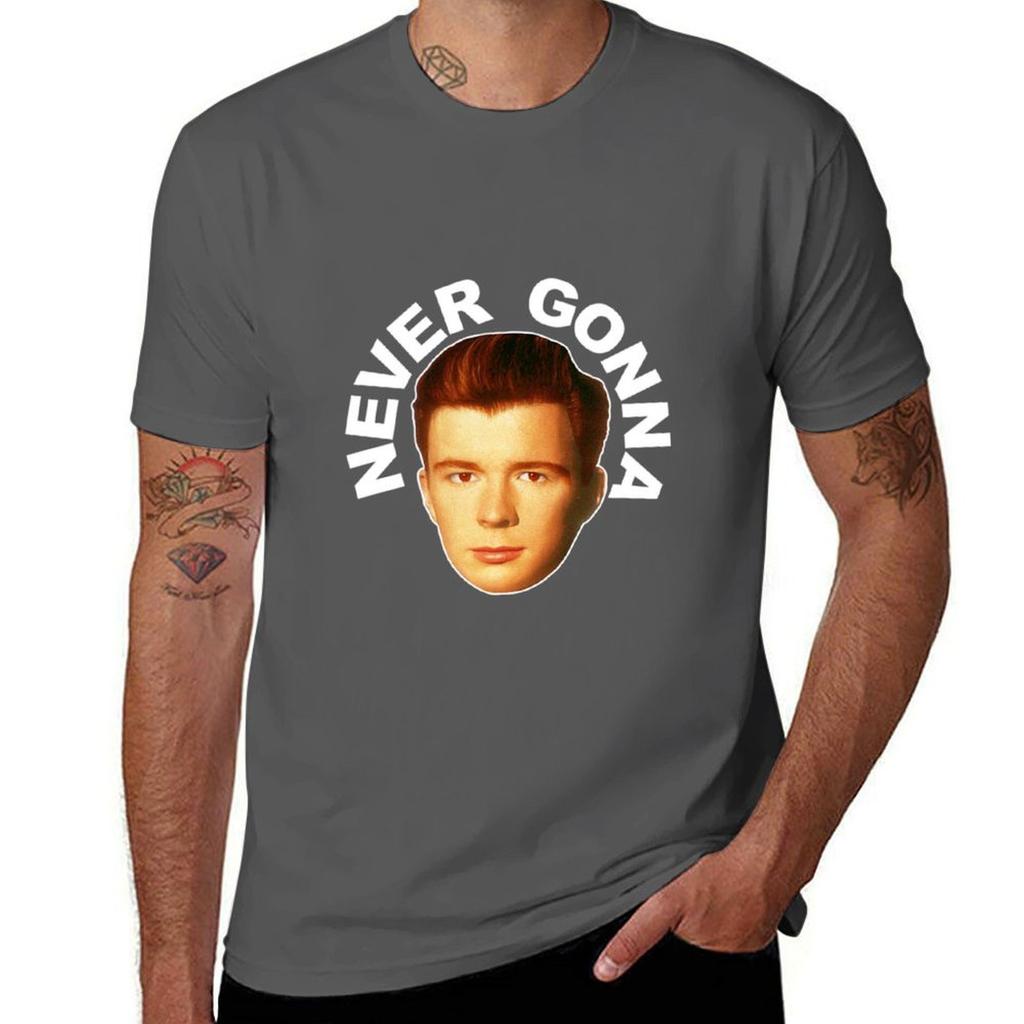 T-shirt Rick Astley T-shirt Semplice Festiva