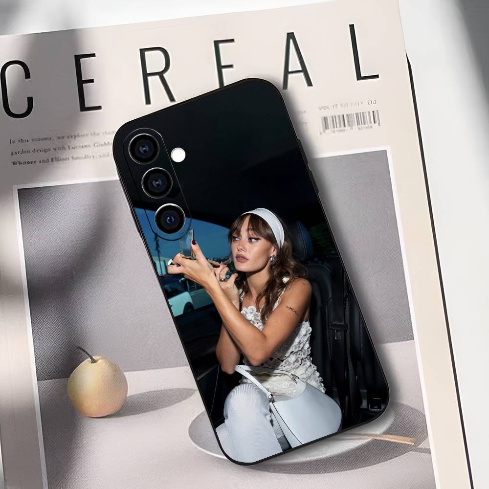 E-Ella P-Purnell Soft Silicone Black Cover for Samsung Galaxy A73/A72/A71/A70/A53/A52/A51 Phone Case