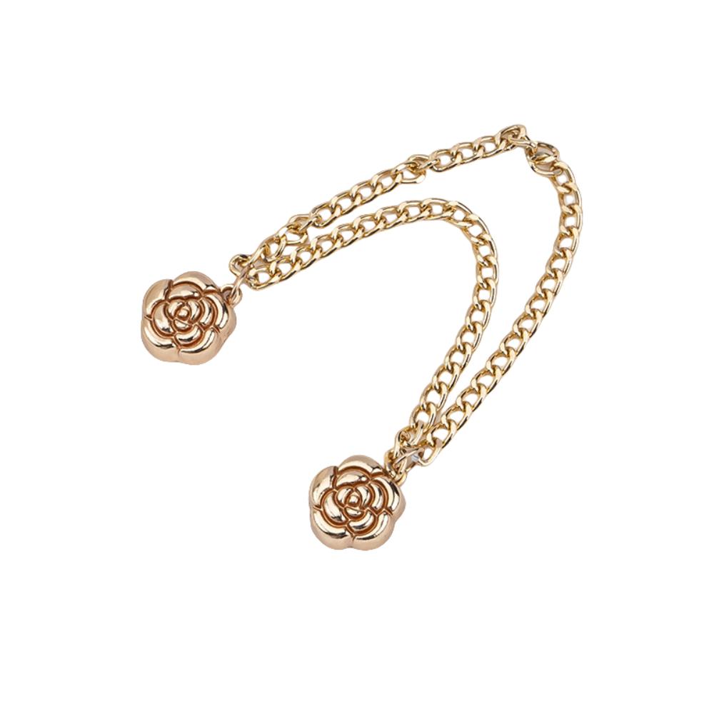 Multi-Function Shorten Trouser Clip Button Tassel Chain Cuff-link Leg Cuff Fixing Pin Skirts