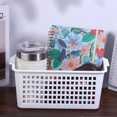 Plastic Storage Basket Snacks Storage Hollow Rectangular Ins Storage Box Basket Sorting Sundries For The Bathroom Kitchen