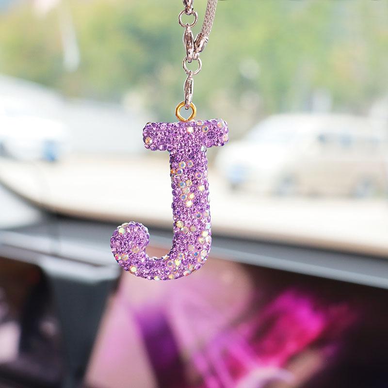Rhinestone Bow Polymer Clay Car Rearview Mirror Hanging Ornament