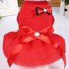 Summer Bowknot Design Party Wedding Dog Puppy Princess Dress Pet Skirt Costume
