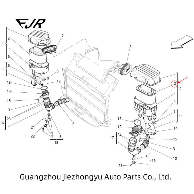 670001545 High Quality Air Filter For Maserati Ghibli, Levante, Quattroporte