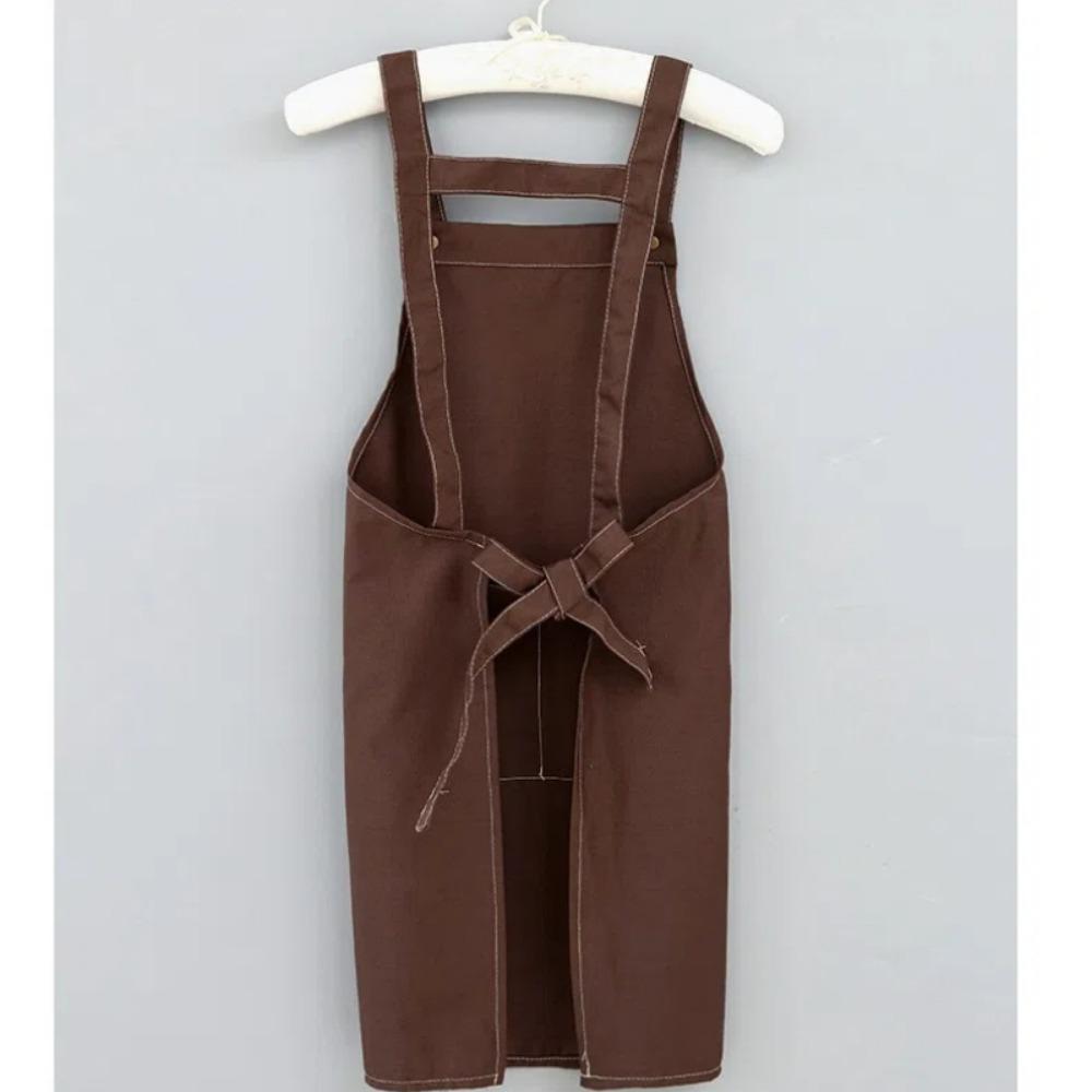 Canvas Chef Apron Waterproof Denim Apron Kitchen Sleeveless Apron  For Men Women