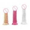 Simulation Penis Transparent Jelly Color Crystal Egg-Free Dildo Large and Medium Small Size Suction Cup Sex Product Female Self-Use