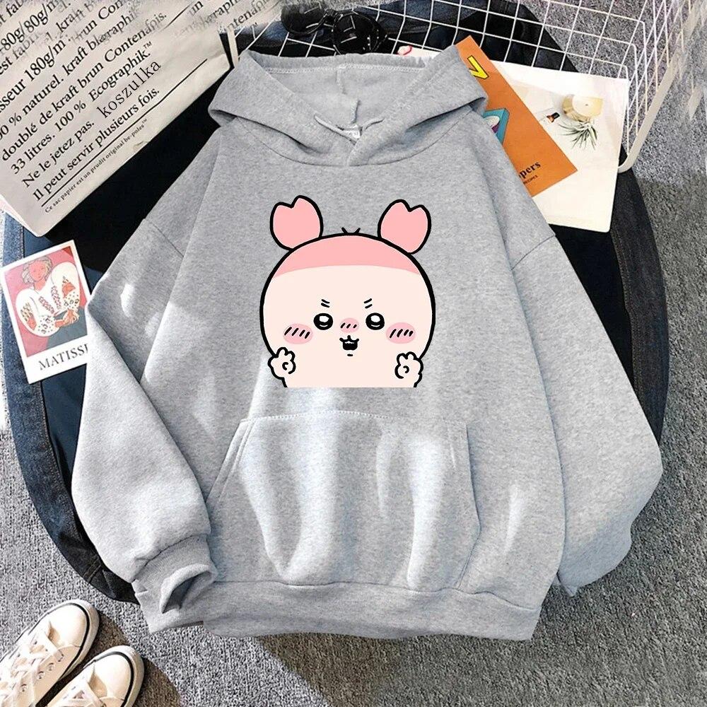 

2023 Japanese Anime Cute Chikawa Hoodie Women Harajuku Kawaii Graphic Hoodies Unisex Cartoon Funny Pullovers Sweatshirts Tops