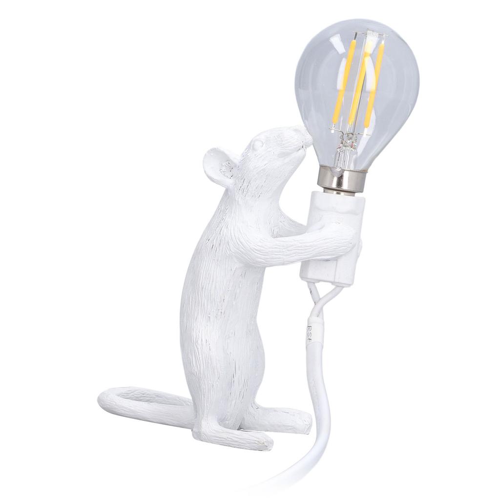 Animal Lamp Soft Lighting Simple Operation Lifelike Image Modern Resin Mouse Lamp for Home Cafe
