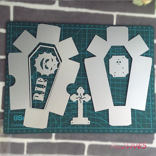 Halloween Coffin Box Metal Cutting Dies Stencils for DIY Scrapbooking Stamp/photo Album Decorative Embossing DIY Paper Cards