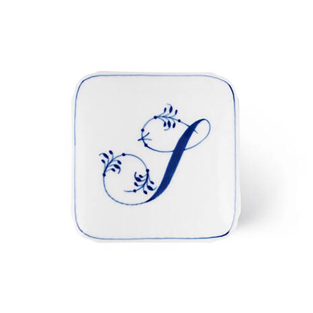 [Officially Imported] Royal Copenhagen Alphabet Collection Bonbonnière Square "S", 6cm Tall, 1075896