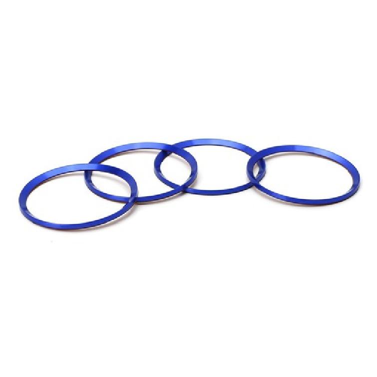 Blue Aluminum Wheel Surrounding Ring Decoration Trims For BMW 68mm Center Caps